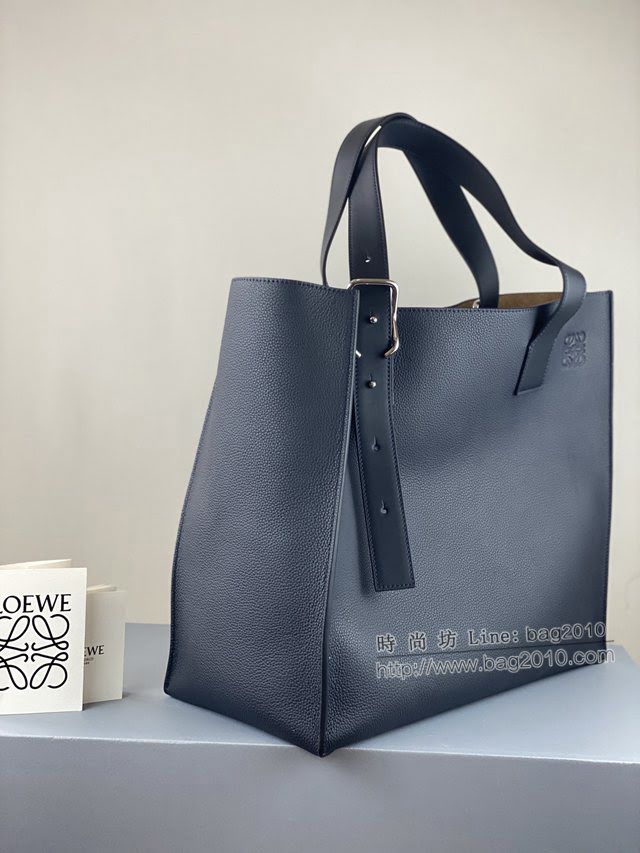 LOEWE包包 羅意威Buckle Tote手袋 羅意威深藍男士黑色托特包 3050  tcl1011